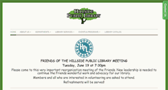 Desktop Screenshot of hillsidelibrary.info
