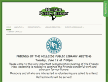 Tablet Screenshot of hillsidelibrary.info